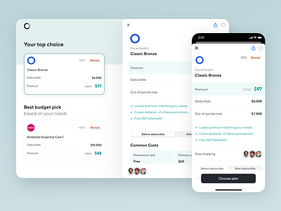 Health Plan Details app benefits catch details finance fintech health health insurance healthcare insurance insurtech ios popover product design sheet tooltip ui ux web app