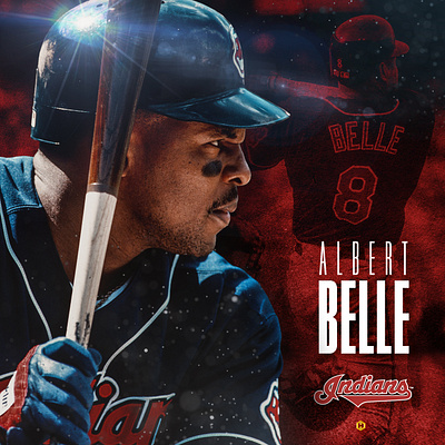 Albert Belle | Baseball Design adobe baseball baseball art baseball design belle cleveland cleveland indians concept design indians mlb photoshop sports sports design