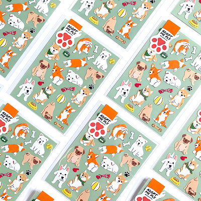 Adopt Me Pls: Dog Sticker Sheet animal corgi dog illustration pet pug puppy shiba shiba inu sticker stickers terrier