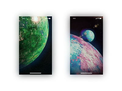 Planetary Wallpapers 3d affinity art b3d blender blender3d design illustration mockup phone planet space ui wallpaper