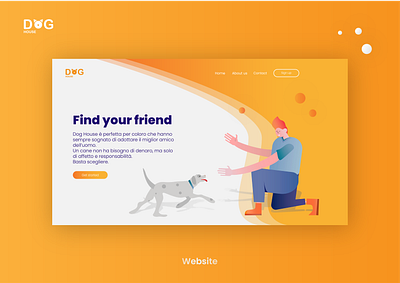 Website - Flat design design dog illustration flat flat illustration flatdesign graphic design html illustration illustrator minimal uiux vector web website