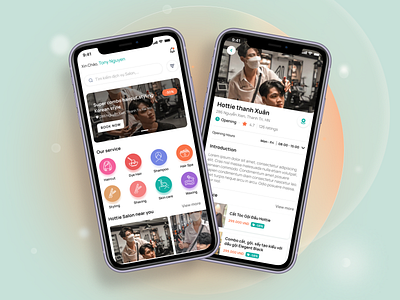 Hottie Salon App app design booking branding clean creative hair salon service ui ux website