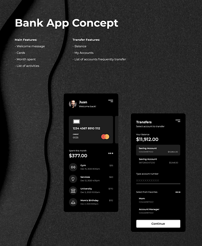 Bank app concept app bank banking app concept design ui ux