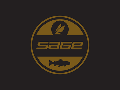 Sage - Icon Badge apparel badge branding design fishing fly fishing outdoors patch vector