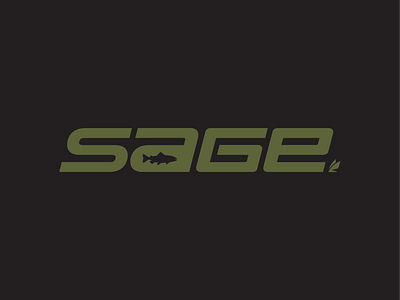 Sage - Trout Fishing apparel branding design fish fishing fly fishing outdoors sage trout vector