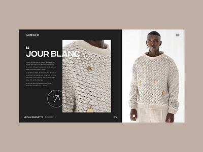 GUNTHER art direction clothing design fashion interface luxury minimal typography web webdesign website