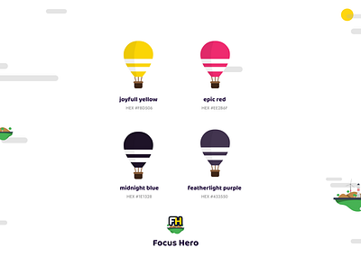 FocusHero Color Palette branding color color palette illustration