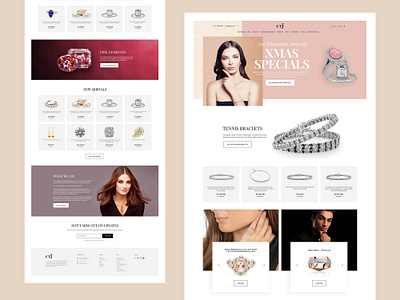 CTJ Jewellery Website ecommerce engangement homepage jewellery jewelry shop shopify shopping ui design user experience design web design website wedding