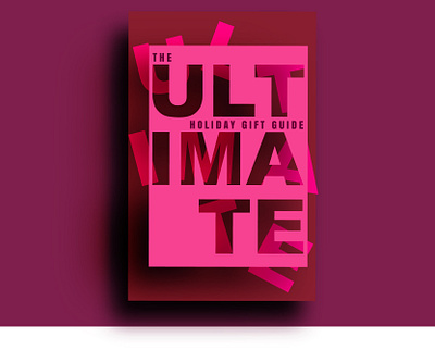 Ultimate Holiday Gift Guide Flyer christmas design dynamic email design email marketing flyer gift gift guide holiday illustrator marketing monochrome monocromatic pink red typogaphy ultimate