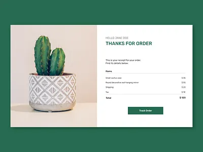 #DailyUI #017 - Email Receipt 017 daily ui dailyui design e commerce ecommerce email email receipt minimal order payment receipt shop ui ux web