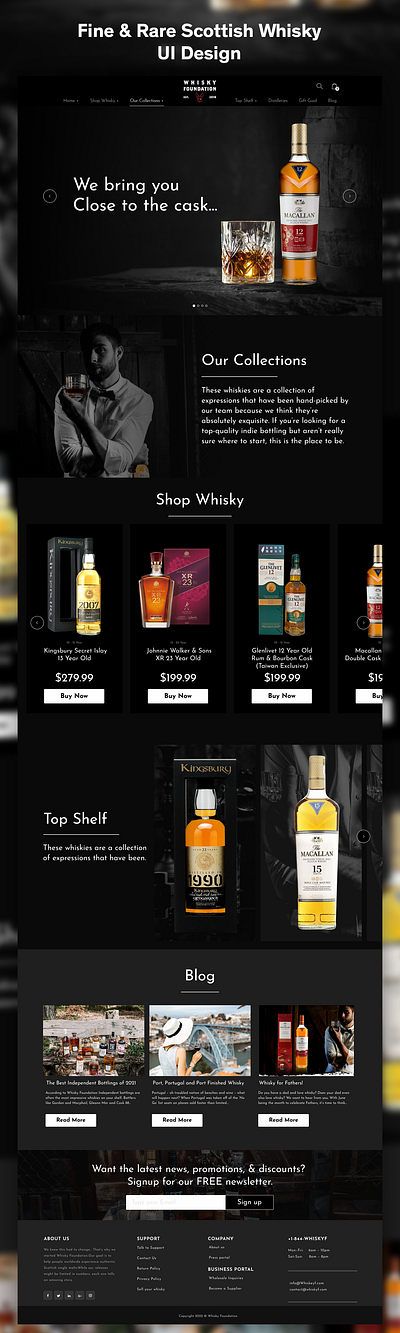 Fine & Rare Scottish Whisky UI Design branding dailydesign graphic design ui ux