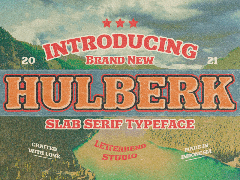 Hulberk - a Nostalgic Slab Serif bold serif freebies rustic font
