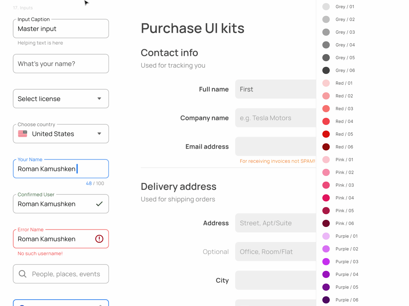 Inputs caption settings - Figma auto-layout 3.0 android data dropdown form input inputs inspiration ios material mobile outline register templates text field ui kit web