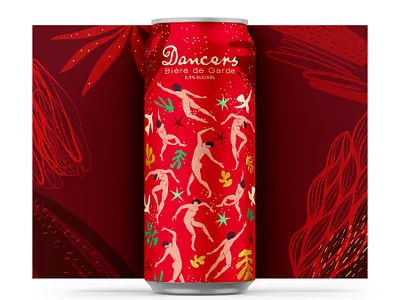 12 Days of Brewing :: 9 People Dancing art history beer can beer can design beer cans branding cpg dancers design fauvism illustration matisse vector