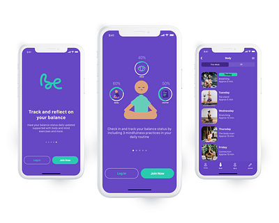 Mindfulness App | Be Balanced body ios mind mindfulness ui ux