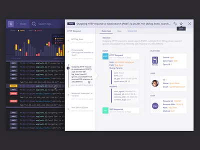 Log Console SaaS App app app design app ui charts graph log saas saas app webapp