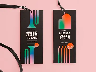 Québec Jazz en Juin branding colors festival flyer geometry gradient illustration jazz minimal music print summer typography vector