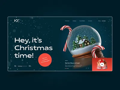 xmas 3d candy christmas dribbbleweeklywarmup new year snow trends ui ux webdesign website winter