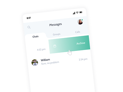 Drag animation animation archive chat design drag figma message simple ui ux