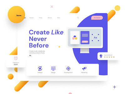 Stone - SaaS Webflow Template @uiux @webdesign @prototyping @uxui @web @prototyping @uxui @webdesign @prototyping design flat saas template typography website