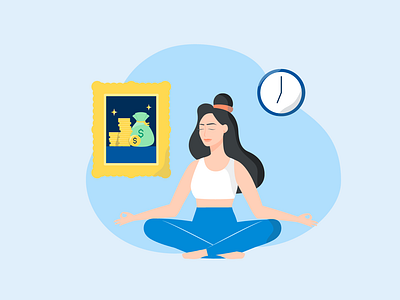 Yoga Zen Illustration dental care digital art digital illustration fitness flat free time girl health human body human illustration money painting sports ui uiux vacation website yoga yoga pose zen