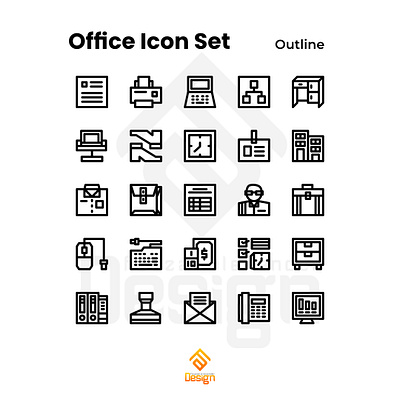 Office Icon Set branding design designer designs freelance icon icon design icon designer icondesign iconography icons iconset iconsets logo design logodesigner logos logotype vector