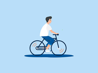 Exercising illustration bicycling biking digital illustration excercise fitness flat illustration friendly guy health human illustration illustration ride a bike sports ui illustration uidesign uiux webinar website