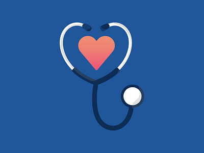 Health Protective Coverage illustration blue dental care dentist design digital illustration doctor health heart hygienist illustration love minimal spot illustration stethoscope