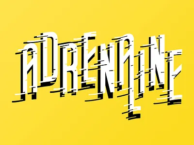 Adrenaline graphic design handlettering typography vector graphics