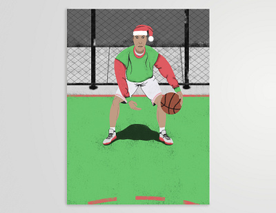 Holiday Hooper basketball christmas drawing hoops illustration illustrator