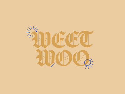 Weet Woo! blackletter graphic design handlettering illustration my favorite murder mystery spooky true crime