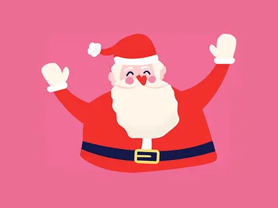 Père Noël content ! design illustration illustrator noel photoshop