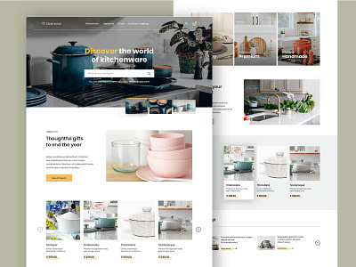 Diamond Kitchenware banner branding concept ecommerce elegant empathy header interaction premium sketch ui design website