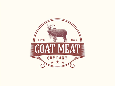 Goat Farm vintage logo animal background business drawing engraving farm food goat graphics hand hand drawing label logo restourant retro sketch stamp sticker typography vintage