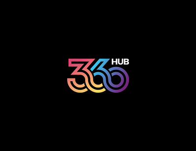 360HUB LOGO DESIGN 360logo abstract logo branding colorful design hublogo illustration logo minimalist logo vector