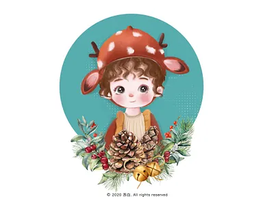 圣诞宝宝 design illustration illustration art banner design illustration design