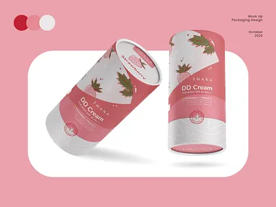 DD Cream for Body Mockup Packaging - Strawberry branding branding design branding design trends 2020 design mockup packaging packaging design packaging mockup skincare branding skincare design skincare mockup skincare packaging strawberry