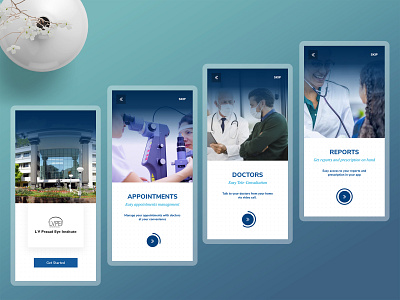 Mobile App Onboarding UI android app branding design hospital mobile ui ux