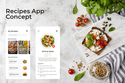 Recipe App Concept app concept mobile mobile app ui ux