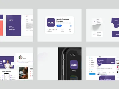 Worki branding app design branding cv cv apply design hiring app hr illustration illustration art illustrator logo mongolia resume ui ux web