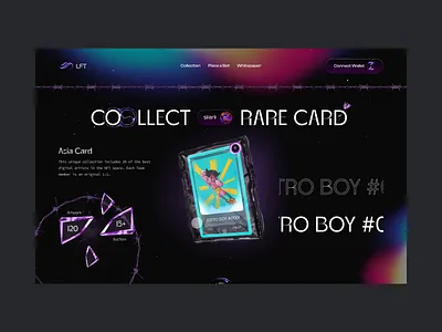 NFT Asia Card // Website 3d animated animation art blacklead blacklead studio crypto homepage landing main motion motion graphics nft card nft illustration nfts sale ui video web website