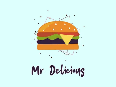 Delicious Burger burger fast food fast food business fastfood food delivery french fries fresh food hotdog icecream icon illustraion illustration art logo design logotype pizza potato shop taco tasty