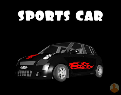 Black Sports Car 3d Model 3dsmax blender design game design