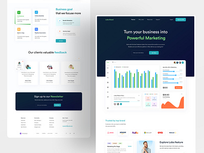 Lobo Brand Web UI 2020 agency website branding dribbble homepage homepage design landing page marketing turjadesign web design webdesign website website concept website design