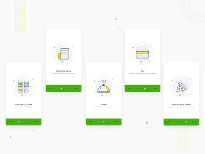 Food App Onboarding Screens android app ui food app food app ui icons illustrations ios mobile app onboarding ui typography ui ux vector welcome screen