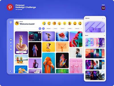 Pinterest Web Concept Redesign app color design app food food app pinterest redesign ui ui design uiux ux website