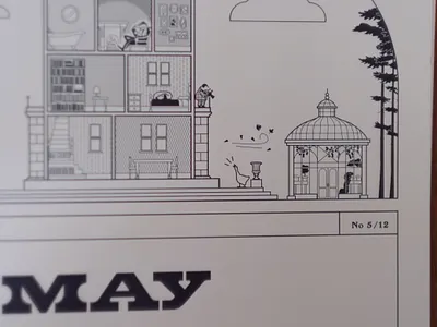 Goose trouble calendar design goose illustration