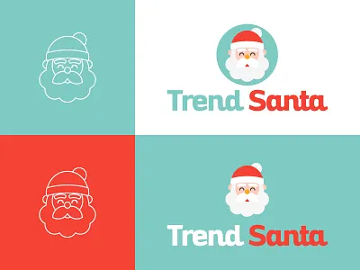 TrendSanta Logo concept adobe illustrator christmas dribbble flat graphic design holiday holidays icon illustration logo logotype santaclaus snow vector