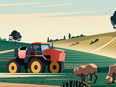 The farmstead business design farm illustration magazine