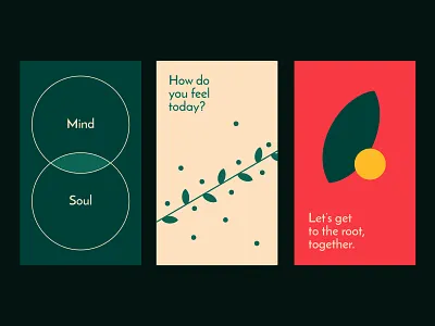 Grow Center — Cards branding cards center color design grow identity leaf leaves logo mind psychology soul style typography